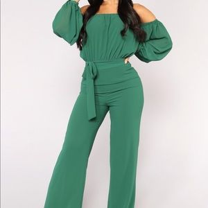 Green jumpsuit